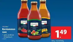 Lidl Italiamo Kerstomaten saus aanbieding