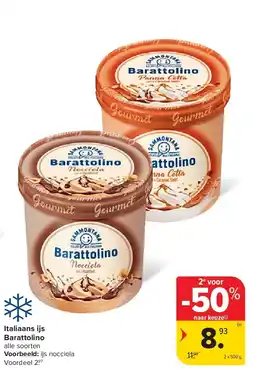 Carrefour Italiaans ijs Barattolino aanbieding