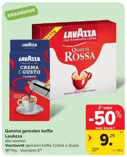 Carrefour Gamma gemalen koffie LavAzza aanbieding