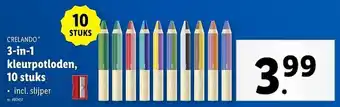 Lidl Crelando 3-in-1 Kleurpotloden aanbieding
