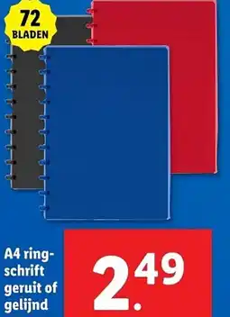 Lidl A4 Ringschrift Geruit of Gelijnd aanbieding