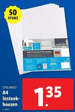 Lidl Crelando A4 Insteekhoezen aanbieding
