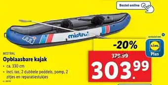 Lidl Mistral Opblaasbare Kajak aanbieding