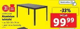 Lidl Livarno home Aluminium tuintafel aanbieding