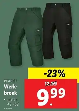 Lidl Parkside Werkbroek aanbieding