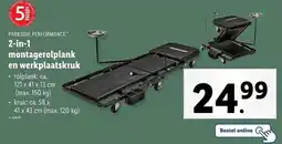Lidl Parkside Performance 2-in-1 montagerolplank en werkplaatskruk aanbieding
