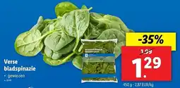 Lidl Verse Bladspinazie aanbieding