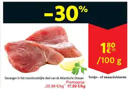 Cora Tonijn of zwaardvislende aanbieding