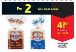 Cora Toastbroodjes Jacquet aanbieding