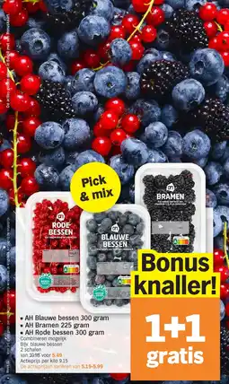 Albert Heijn AH Blauwe bessen 300 gram aanbieding