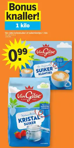 Albert Heijn Van Gilse kristalsuiker of suikerklontjes 1 kilo aanbieding