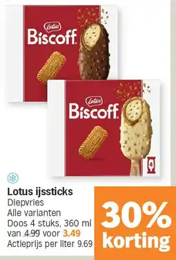 Albert Heijn Lotus ijssticks aanbieding