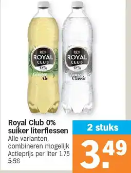 Albert Heijn Royal Club 0% suiker literflessen aanbieding