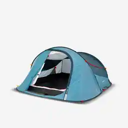 Decathlon Kampeertent voor 3 personen 2 SECONDS BLAUW aanbieding