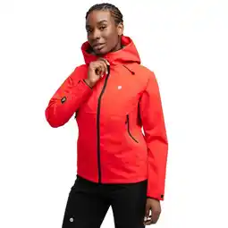 Decathlon Dames Wandelen hardshell wandeljas Inca Rood aanbieding