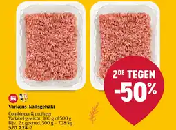 Delhaize Varkens-kalfsgehakt aanbieding