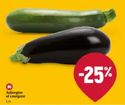Delhaize Aubergine of courgette aanbieding