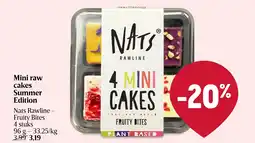 Delhaize Mini raw cakes Summer Edition aanbieding