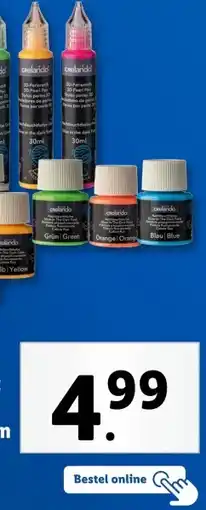 Lidl Glow-in- the-dark kleurenset of 3D- parelstiften aanbieding