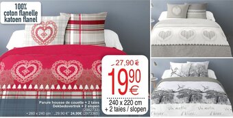 Cora Parure housse de couette + 2 taies Dekbedovertrek + 2 slopen aanbieding