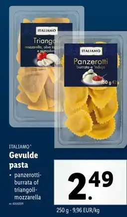 Lidl Gevulde pasta aanbieding