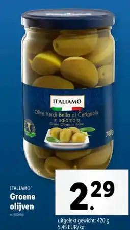 Lidl Groene olijven aanbieding