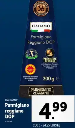 Lidl Parmigiano reggiano DOP aanbieding