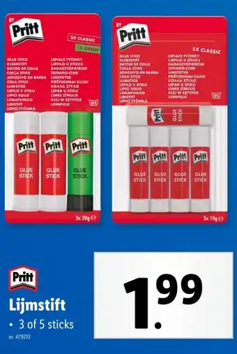 Lidl Lijmstift aanbieding