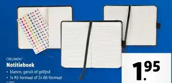 Lidl Notitieboek aanbieding