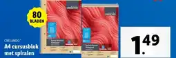 Lidl A4 cursusblok met spiralen aanbieding