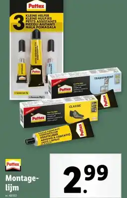Lidl Montage- lijm aanbieding