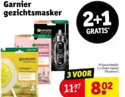 Kruidvat Garnier gezichtsmasker aanbieding