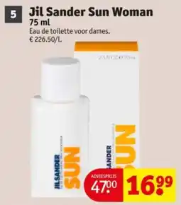 Kruidvat Jil Sander Sun Woman aanbieding