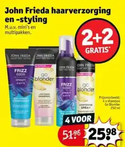 Kruidvat John Frieda haarverzorging en styling aanbieding
