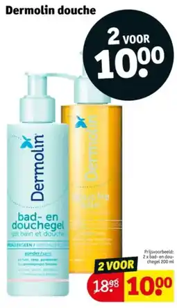 Kruidvat Dermolin douche aanbieding