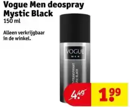 Kruidvat Vogue Men deospray Mystic Black aanbieding