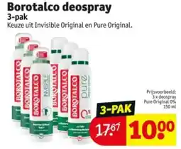 Kruidvat Borotalco deospray 3 pak aanbieding