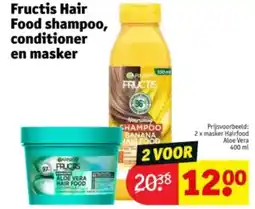 Kruidvat Fructis Hair Food shampoo, conditioner en masker aanbieding