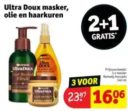 Kruidvat Ultra Doux masker, olie en haarkuren aanbieding