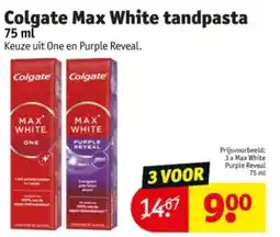 Kruidvat Colgate Max White tandpasta aanbieding