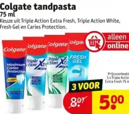 Kruidvat Colgate tandpasta aanbieding