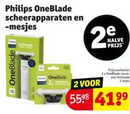 Kruidvat Philips OneBlade scheerapparaten en mesjes aanbieding