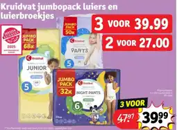 Kruidvat Kruidvat jumbopack luiers en luierbroekjes aanbieding