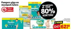 Kruidvat Pampers giga en maxipack luiers aanbieding