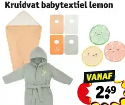 Kruidvat Kruidvat babytextiel lemon aanbieding