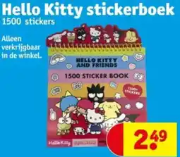 Kruidvat Hello Kitty stickerboek aanbieding