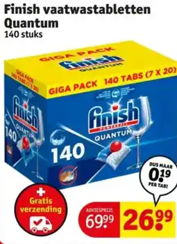 Kruidvat Finish vaatwastabletten Quantum aanbieding