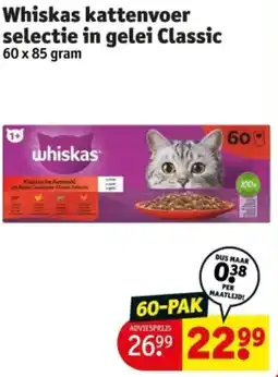 Kruidvat Whiskas kattenvoer selectie in gelei Classic aanbieding