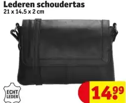 Kruidvat Lederen schoudertas aanbieding