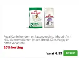 Intratuin Royal Canin honden en kattenvoeding aanbieding